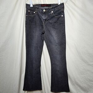 Mudd Vintage 90s Y2K Low Rise Flare Jeans junior Size 5 black